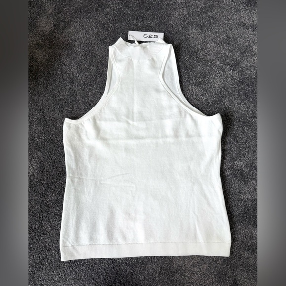 NWT 525 America Classic White Mock Neck Tank Top Women Medium - Picture 3 of 7